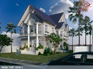 Thiết kế biệt thự phố 2 tầng đẹp